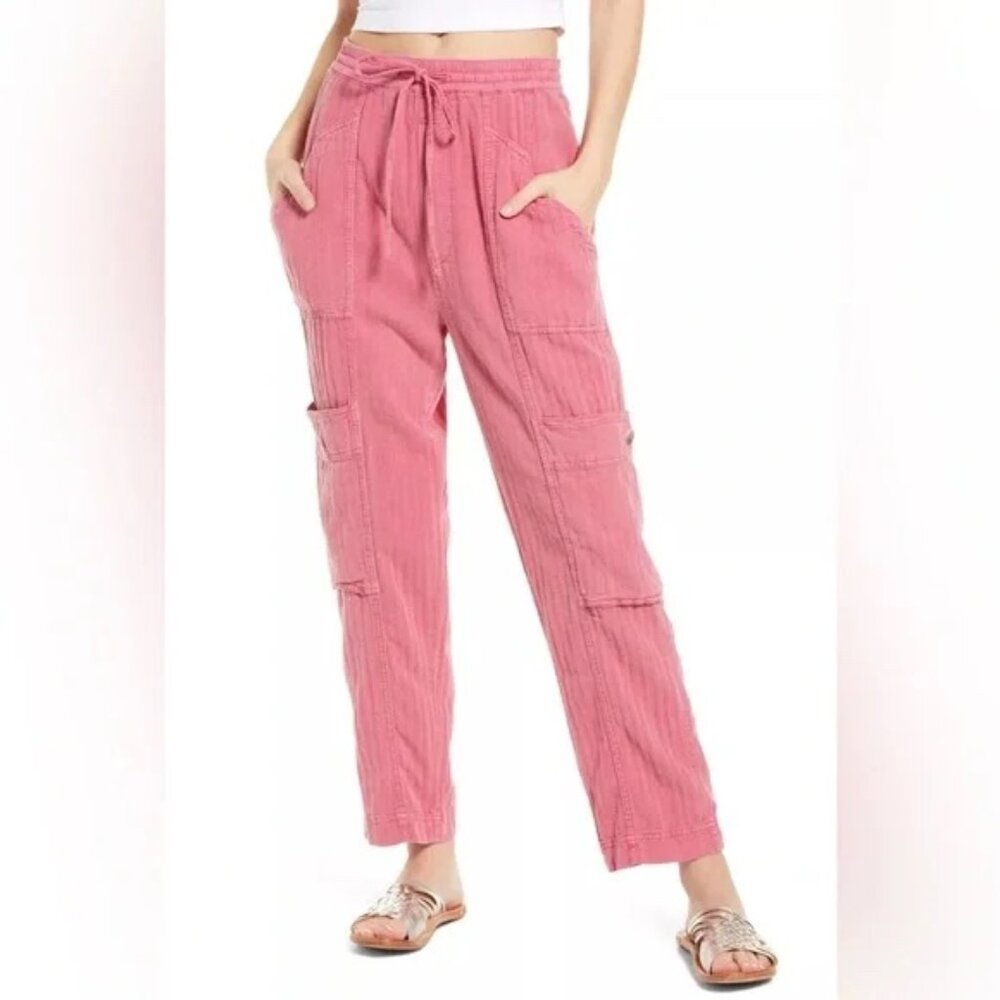 Free People Feelin Good Utility Pant Pink Size Medium